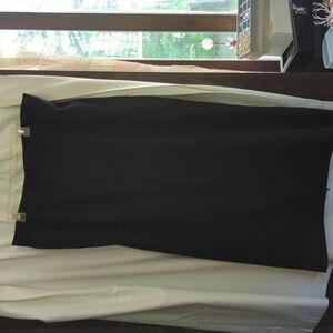 Polyester long black skirt, heavy stretch knit fabric